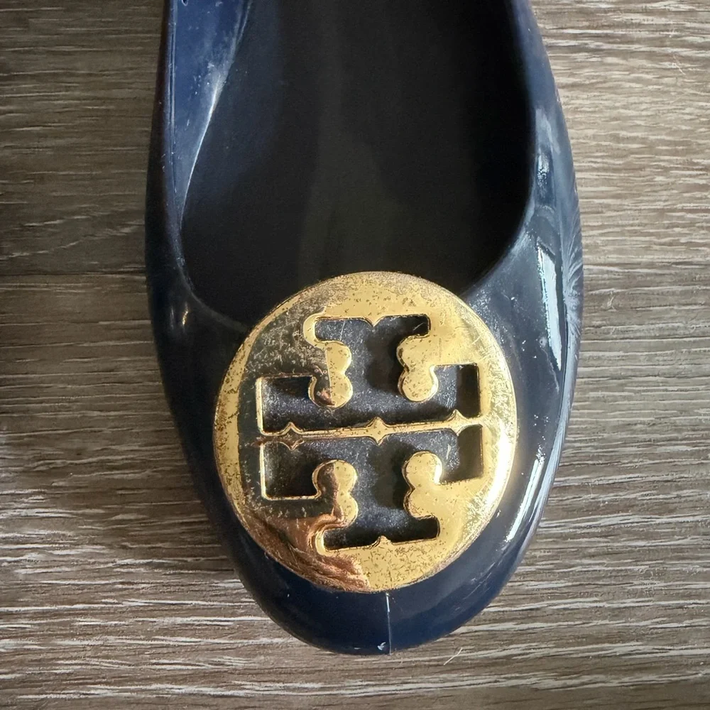 Tory Burch Navy Jelly Flats size 8